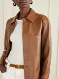Penna Soft Nappa Leather Overshirt