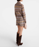 Zig Zag high-rise shorts