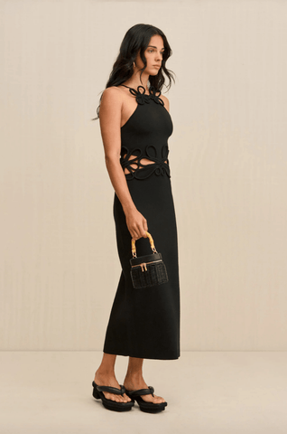 Jena midi dress in black