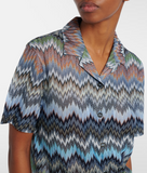 Snake-Pattern Viscose Bowling Shirt