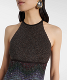 Caperdoni Long halter-neck dress