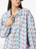 Shirt in printed cotton poplin
