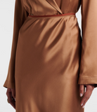 Isaak Long Silk Satin Skirt