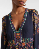 Long Dress With Floral Paisley print