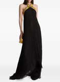 Plissé chiffon dress