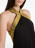 Plissé chiffon dress