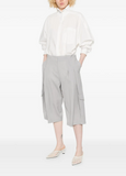 Wide bermuda shorts with pleats