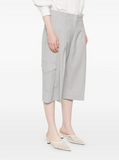 Wide bermuda shorts with pleats