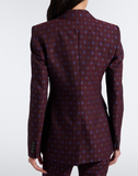 Double-breasted cotton blazer