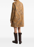 Jacquard coat with nature motif
