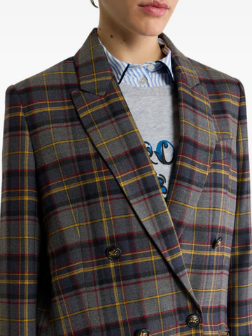 Double-Breasted wool jacquard jacket.