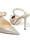 Bing snakeskin-effect 100mm mules
