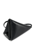 triangle leather shoulder bag