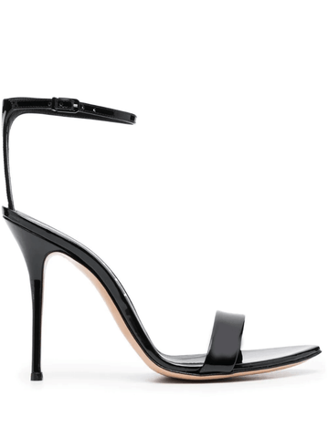 patent leather  sandals in black