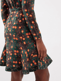 Claudia twisted-neck floral-print silk dress
