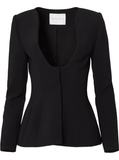 plunging U-neck blazer