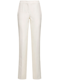 Cotton duchesse straight pants in white