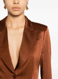 Brown satin blazer