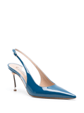 Superblade 80mm leather pumps in blue