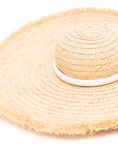 logo-appliqué raffia sun hat