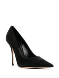 Scarlet pumps in  black suede