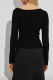 Iris knit top in black