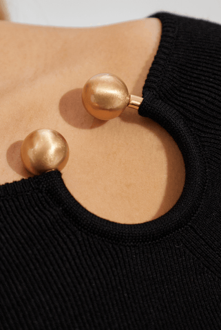 Iris knit top in black