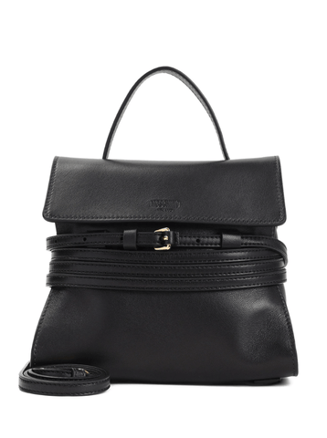 small Tie Me tote bag in black