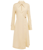Wool twill wrap dress