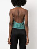 crystal-embellished halterneck vest
